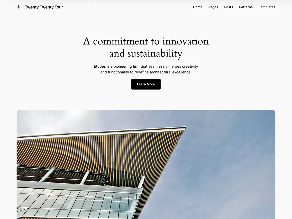 Screenshot of the Twenty Twenty-Four WordPress Block Theme